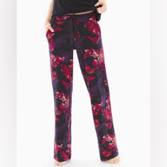 Soma Black Elegant Scroll Cool Nights Soft Surroundings Pajama Set XS/SM - Picture 3 of 7